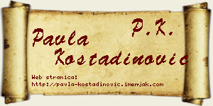 Pavla Kostadinović vizit kartica